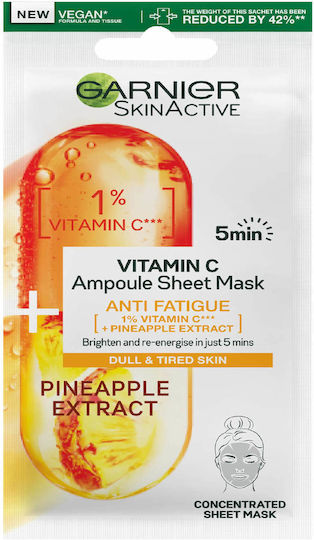 Garnier SkinActive Pineapple and 1% Vitamin C Sheet Mask 15gr