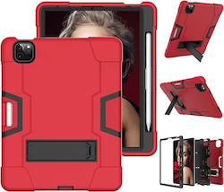 Cover Klappdeckel Silikon / Kunststoff Stoßfest Rot iPad Pro 12,9" 2021 5. Generation