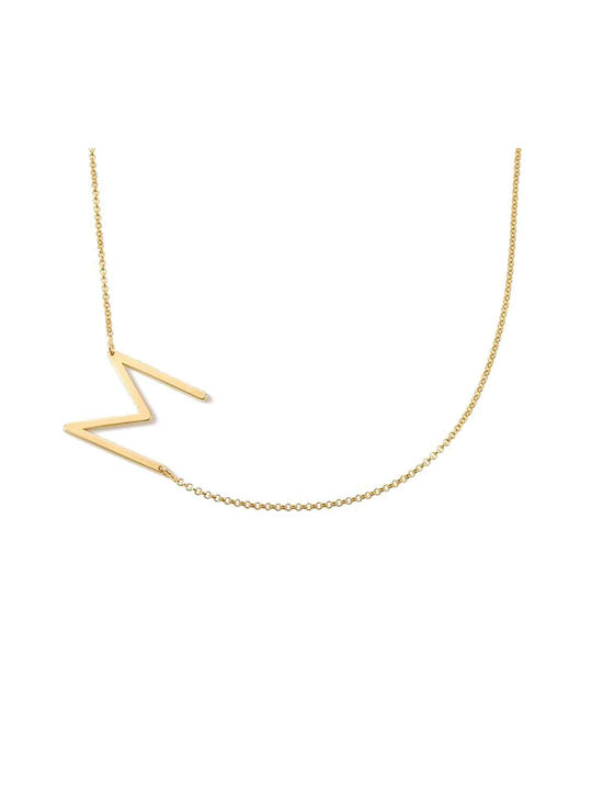 Goldsmith Necklace Monogram from Gold Plated Steel