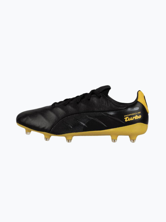 Puma King Platinum 21 Turbo FG/AG Χαμηλά Ποδοσφαιρικά Παπούτσια με Τάπες Μαύρα