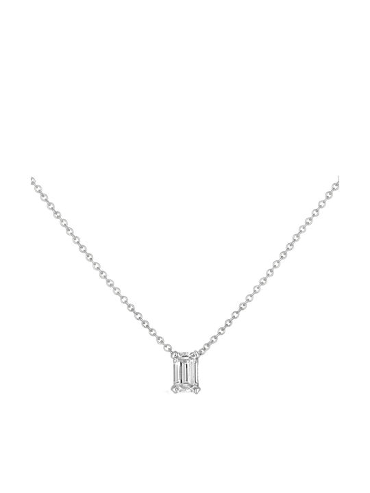Κολιέ Diamondjools Lab Grown Diamond Λευκόχρυσος Κ14 P-73275 Λευκόχρυσο K14 Κολιέ Diamondjools Lab Grown Diamond Λευκόχρυσος Κ14 P-73275 Λευκόχρυσο K14
