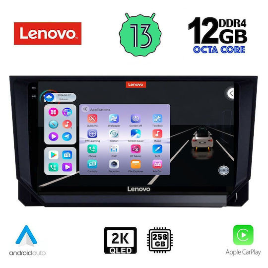 Lenovo Car Audio System for BMW X1 / X3 / X4 Mazda CX-9 2006-2015 (Bluetooth/USB/AUX/WiFi/GPS/Apple-Carplay/Android-Auto) with Touch Screen 10"