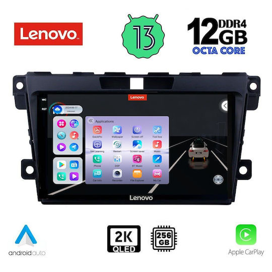 Lenovo Ηχοσύστημα Αυτοκινήτου για BMW X1 / X3 / X4 Mazda CX-7 2006-2012 (Bluetooth/USB/AUX/WiFi/GPS/Apple-Carplay/Android-Auto) με Οθόνη Αφής 9"