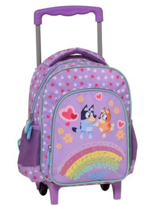 Graffiti School Bag Trolley Kindergarten in Lilac color 2024