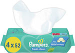 Pampers Fresh Clean fără Alcool 4x52buc