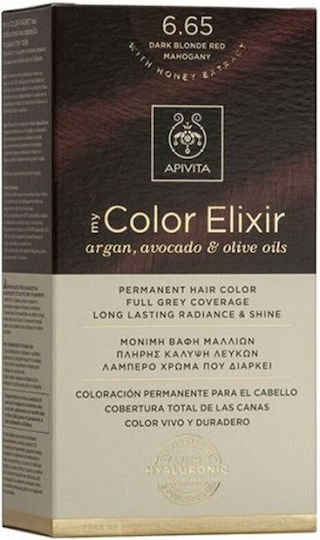 Apivita My Color Elixir Βαφή Μαλλιών Χωρίς Αμμωνία 6.65 Έντονο Κόκκινο 50ml