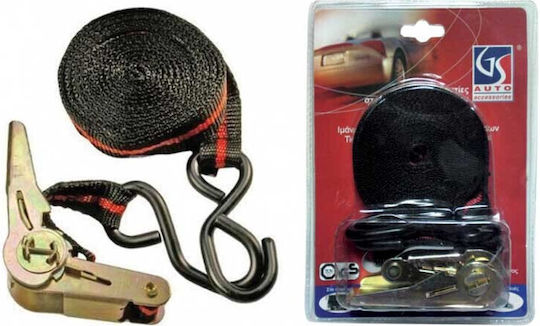 Auto Gs Curea 2.5x2.5cm cu curele de bagaje auto Negru 1buc