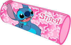 Disney Stitch Κασετίνα Βαρελάκι Ροζ