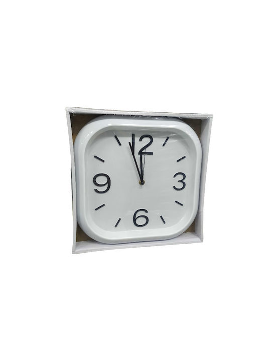 Wall Clock Plastic White Ø30cm