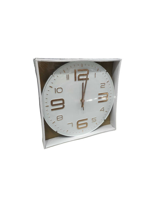 Wall Clock Plastic White Ø30cm