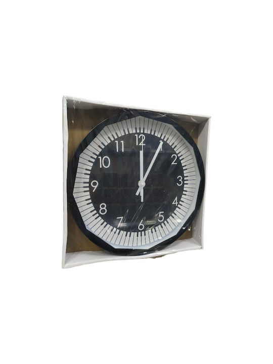 Wanduhr Kunststoff Schwarz Ø30cm