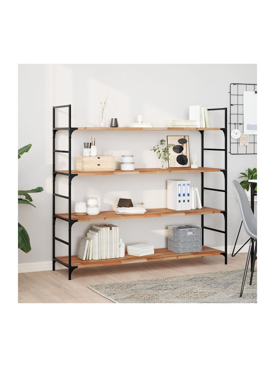 vidaXL Rechteckig Bücherregal aus Massivholz Br...
