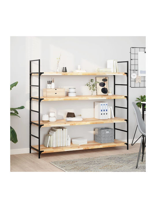 vidaXL Rectangular Bookcase Shelf made of Solid...