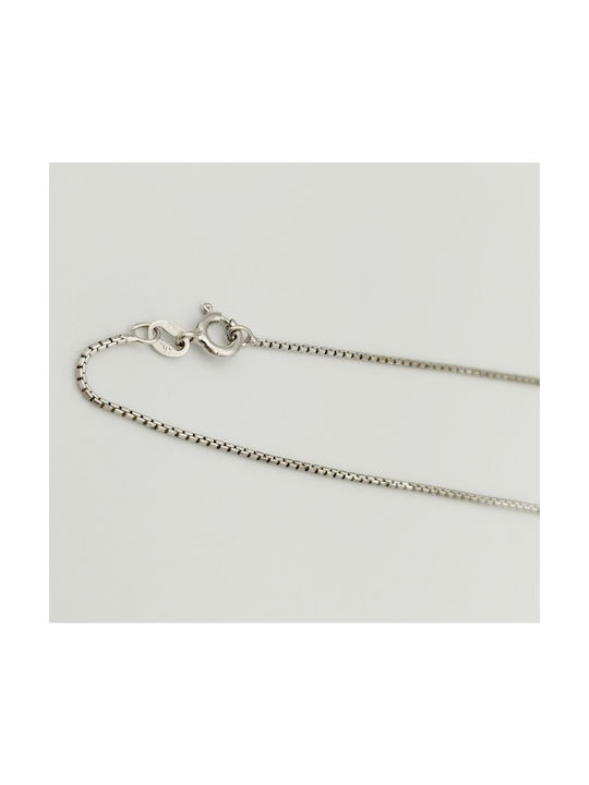 Silver Venetian Square Chain 50cm