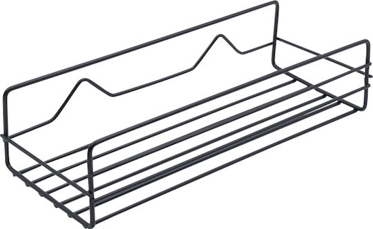 Uncle George Wall Mounted Bathroom Shelf Metallic 27x10x7cm Black