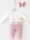 Set Babystrampler Langärmliges Rosa 2Stück