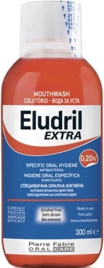 Eludril Extra Oral Rinse 300ml Liquid Optimal Oral Hygiene Fresh Breath