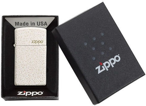 Zippo Slim Αντιανεμικός Αναπτήρας Φλόγας σε Λευκό χρώμα