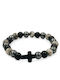 Bracelet with Semiprecious Stones Cross