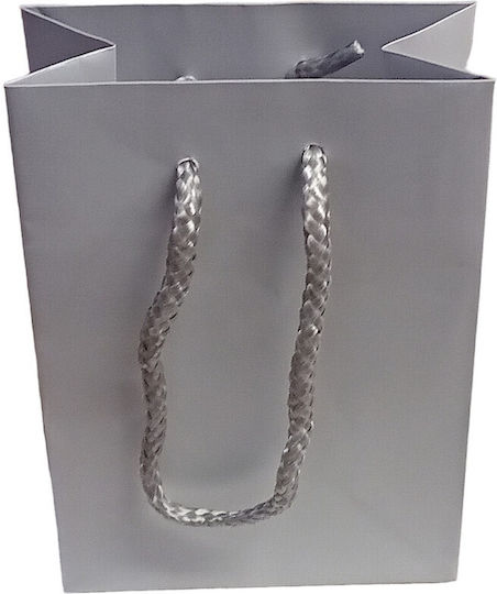 Papier Tasche für Geschenke Silber 18.5x12cm.