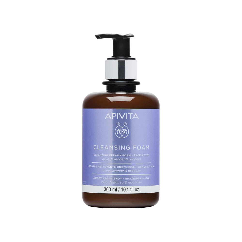 Apivita Olive, Lavender & Propolis Αφρός Καθαρισμού Προσώπου & Ματιών 300ml