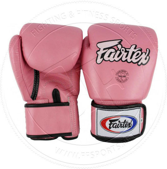 Fairtex Muay Thai Γάντια Πυγμαχίας Δερμάτινα για Αγώνα Ροζ