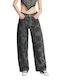 Karl Lagerfeld Women's Fabric Trousers in Baggy Line Multi