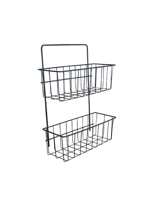 Uncle George Wall Metal Shelf 26x11x34cm Black