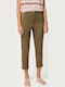 Dama Tesatura Capri Pantaloni Khaki