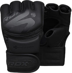 RDX Grappling Leather MMA Gloves Black