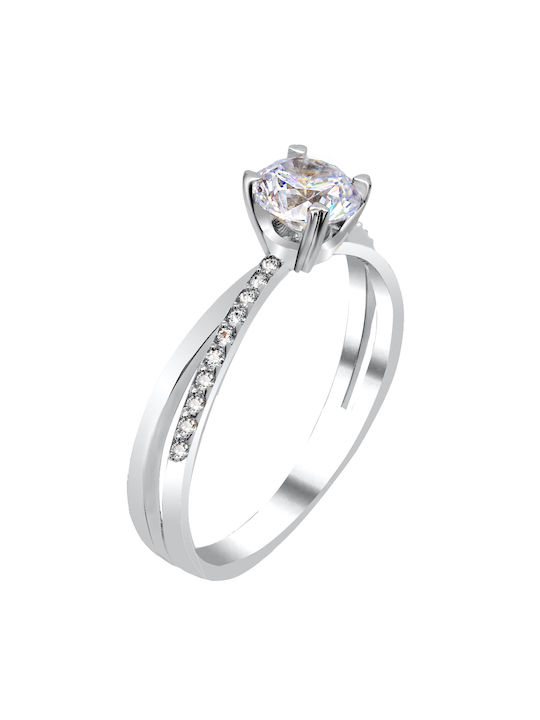 Single Stone from White Gold 14K