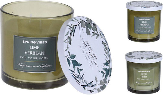Green Aromatic Candle in Jar Vanilla Various Colors Green Aromatic Candle in Jar Vanilla Various Colors