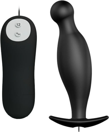 Pretty Love Bottom Silicone Anal Plug mit kabelloser Funktion und Vibration Schwarz