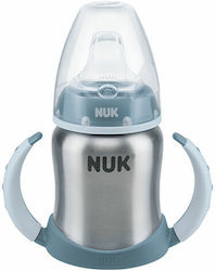 Nuk First Choice Educational Sippy Cup Metal with Handles Gray for 6m+m+ 125ml 10.255.247