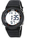 Jaga Digital Men's Watch Battery with Black Rubber Strap