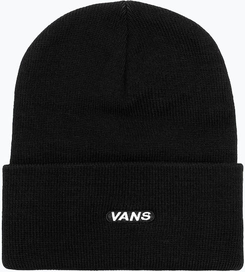 Tall Cuff Beanie Beanie Knitted in Black color