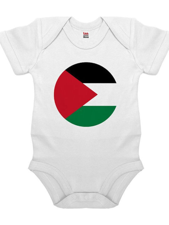 Koupakoupa Flag of Palestine Short-Sleeved White