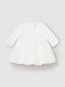Girls Dress Long Sleeve Tulle Set with Accessories Ecru