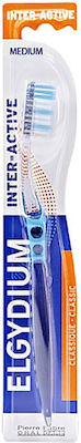 Elgydium Inter-active Manual Toothbrush Medium Blue 1pcs