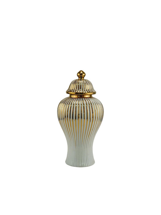 Decorative Vase White 17.5x35cm