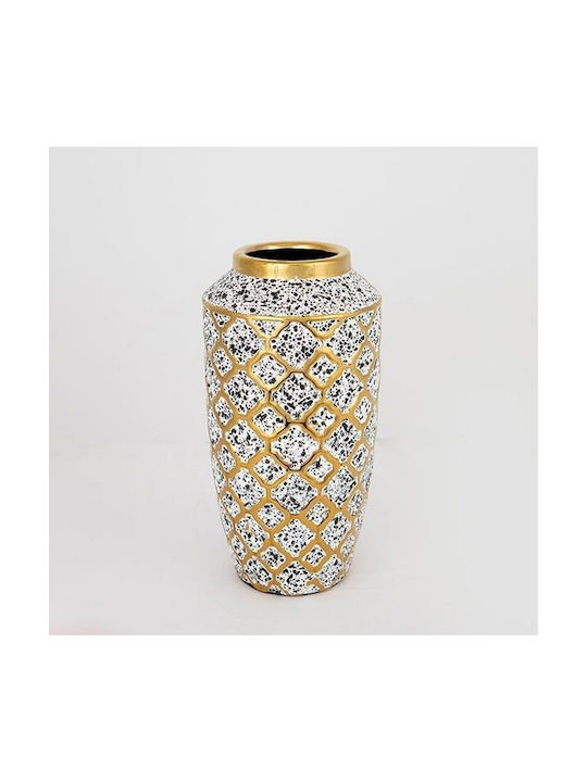 Decorative Vase White 13x13x25cm