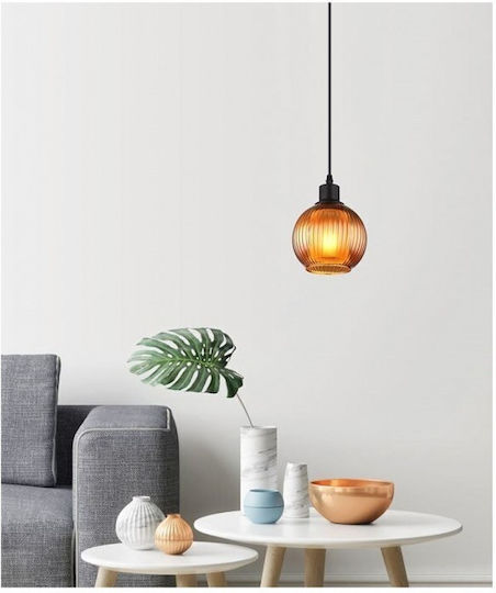 Globo Lighting Κρεμαστό Φωτιστικό Τιρκουάζ 15x15x120εκ.