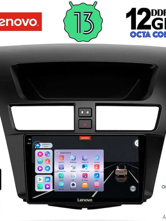 Lenovo Автомобилна Аудио Система (Блутут/USB/WiFi/GPS/Apple-Carplay/Android-Auto) с Тъчскрийн 9"
