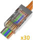 Sinet CAT6 EZ (30μ Gold Plated) Βύσμα RJ-45 male 30τμχ (SN-CAT6-EZRJ45S-30)
