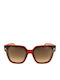 Just Cavalli Women's Sunglasses with Red Plastic Frame and Brown Gradient Lens JC089V 02GH
