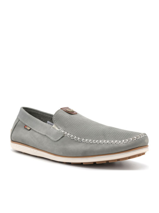 Men's Leather Loafers Gray