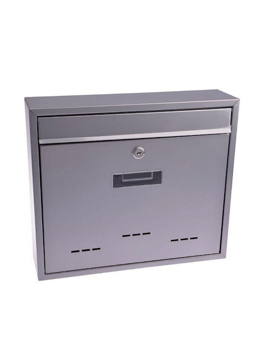 Outdoor Mailbox Metallic in Gray Color 36x31x9cm