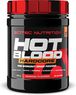 Scitec Nutrition Hot Blood Hardcore Pre Workout Supplement 375gr Guarana