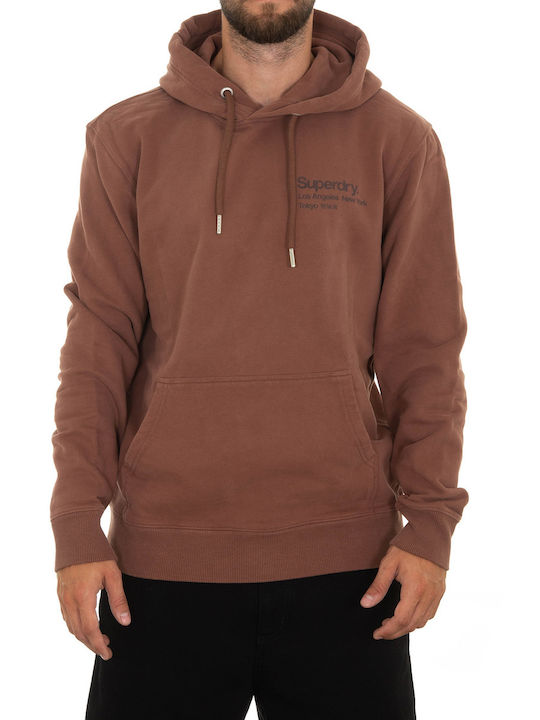 Superdry M D1 Ανδρικό Φούτερ με Κουκούλα Brown