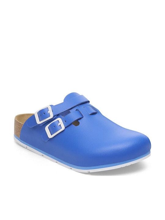 Birkenstock Kay Pro Damen Leder Anatomisch Clogs Blau